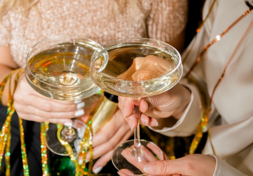 Birthday party setup in NYC with glassware and event rentals